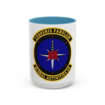 Global Activities Squadron (U.S. Air Force) Accent Coffee Mug 15oz Light Blue - Go Mug Yourself
