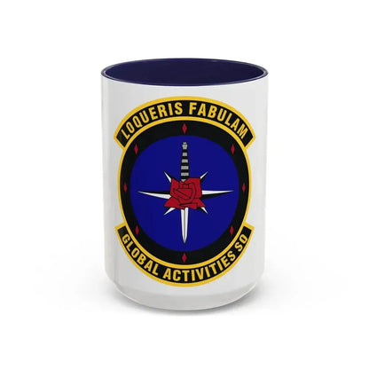Global Activities Squadron (U.S. Air Force) Accent Coffee Mug 15oz Navy - Go Mug Yourself