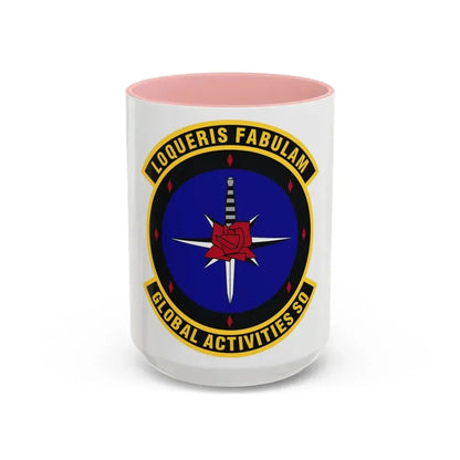 Global Activities Squadron (U.S. Air Force) Accent Coffee Mug 15oz Pink - Go Mug Yourself