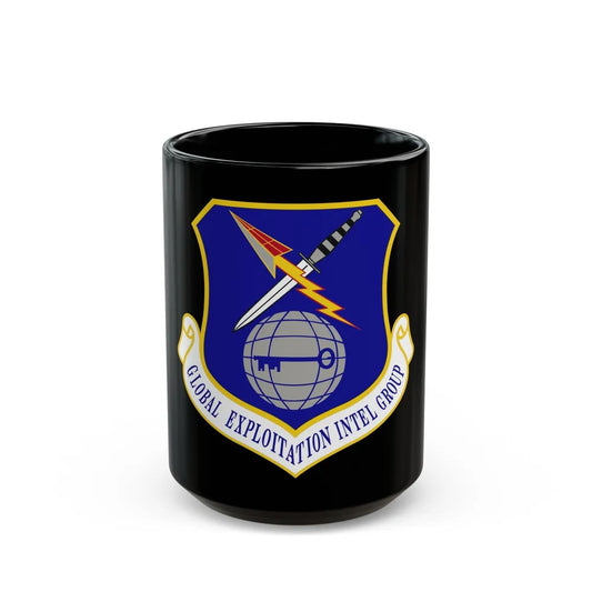 Global Exploitation Intelligence Group (U.S. Air Force) Black Coffee Mug-15oz-Go Mug Yourself