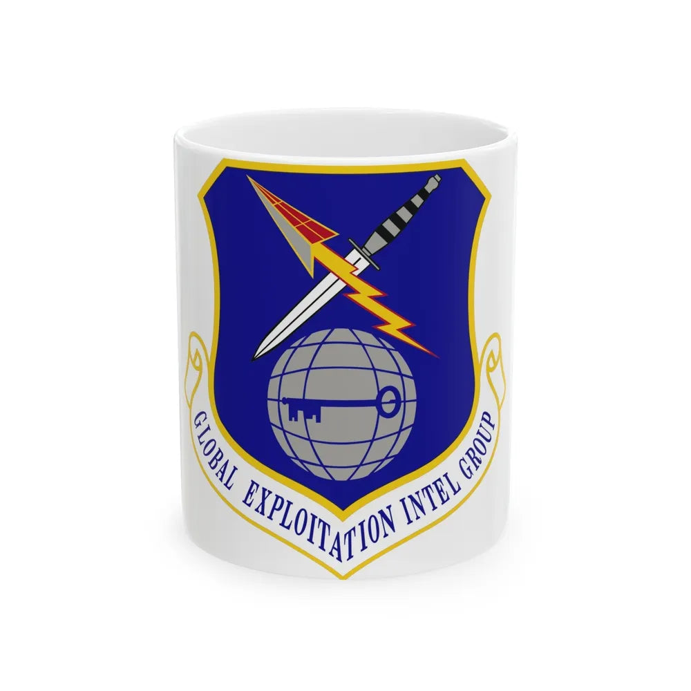 Global Exploitation Intelligence Group (U.S. Air Force) White Coffee Mug-11oz-Go Mug Yourself