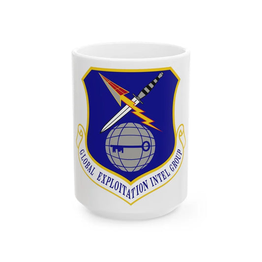 Global Exploitation Intelligence Group (U.S. Air Force) White Coffee Mug-15oz-Go Mug Yourself