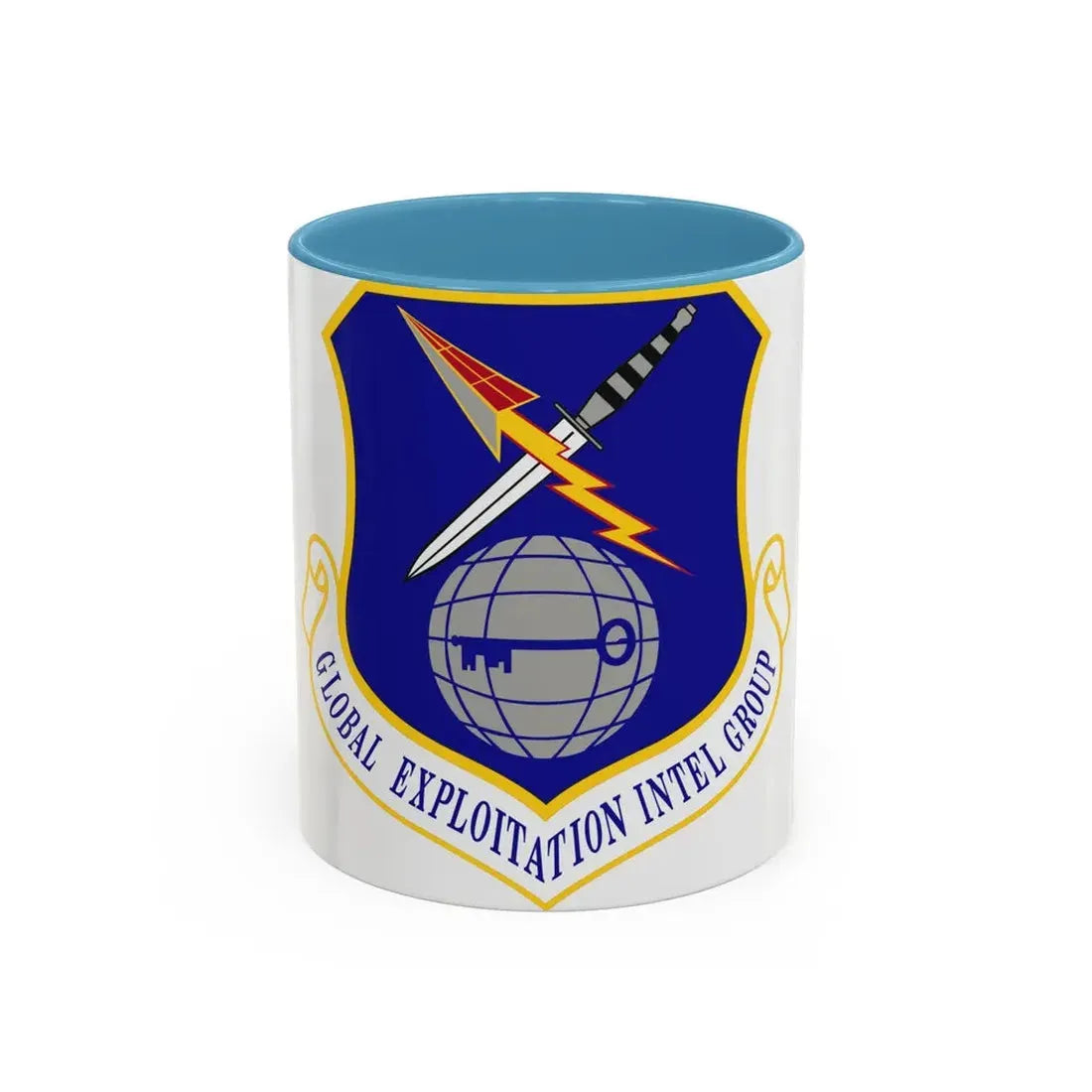 Global Exploitation Intelligence Group (U.S. Air Force) Accent Coffee Mug 11oz Light Blue - Go Mug Yourself