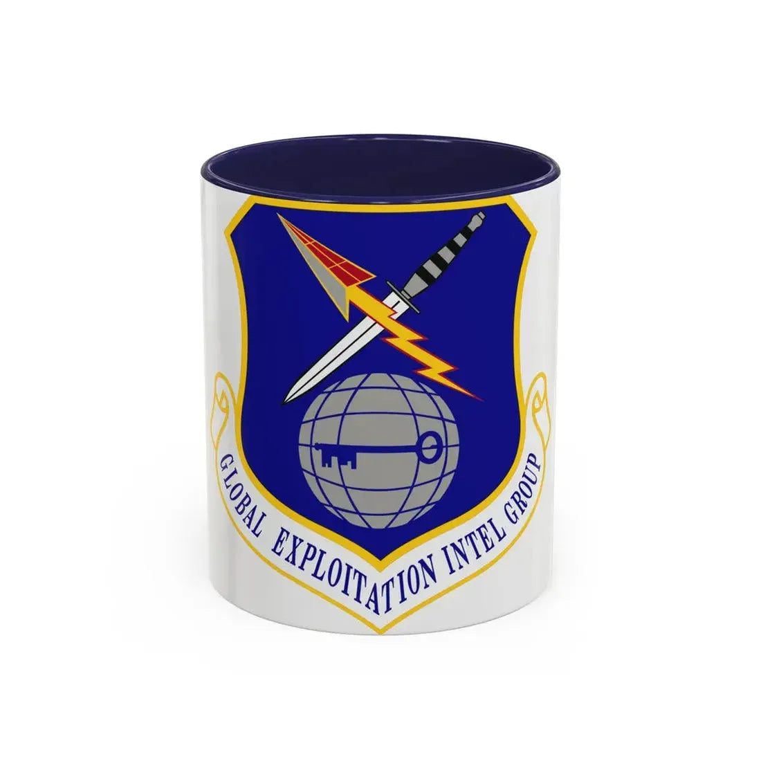 Global Exploitation Intelligence Group (U.S. Air Force) Accent Coffee Mug 11oz Navy - Go Mug Yourself