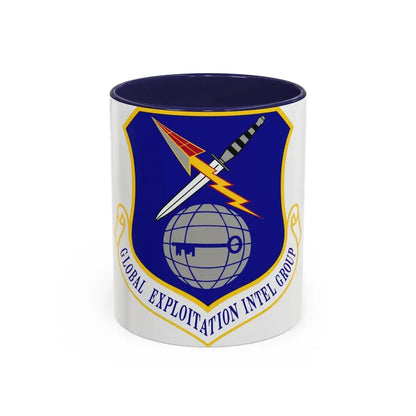 Global Exploitation Intelligence Group (U.S. Air Force) Accent Coffee Mug 11oz Navy - Go Mug Yourself