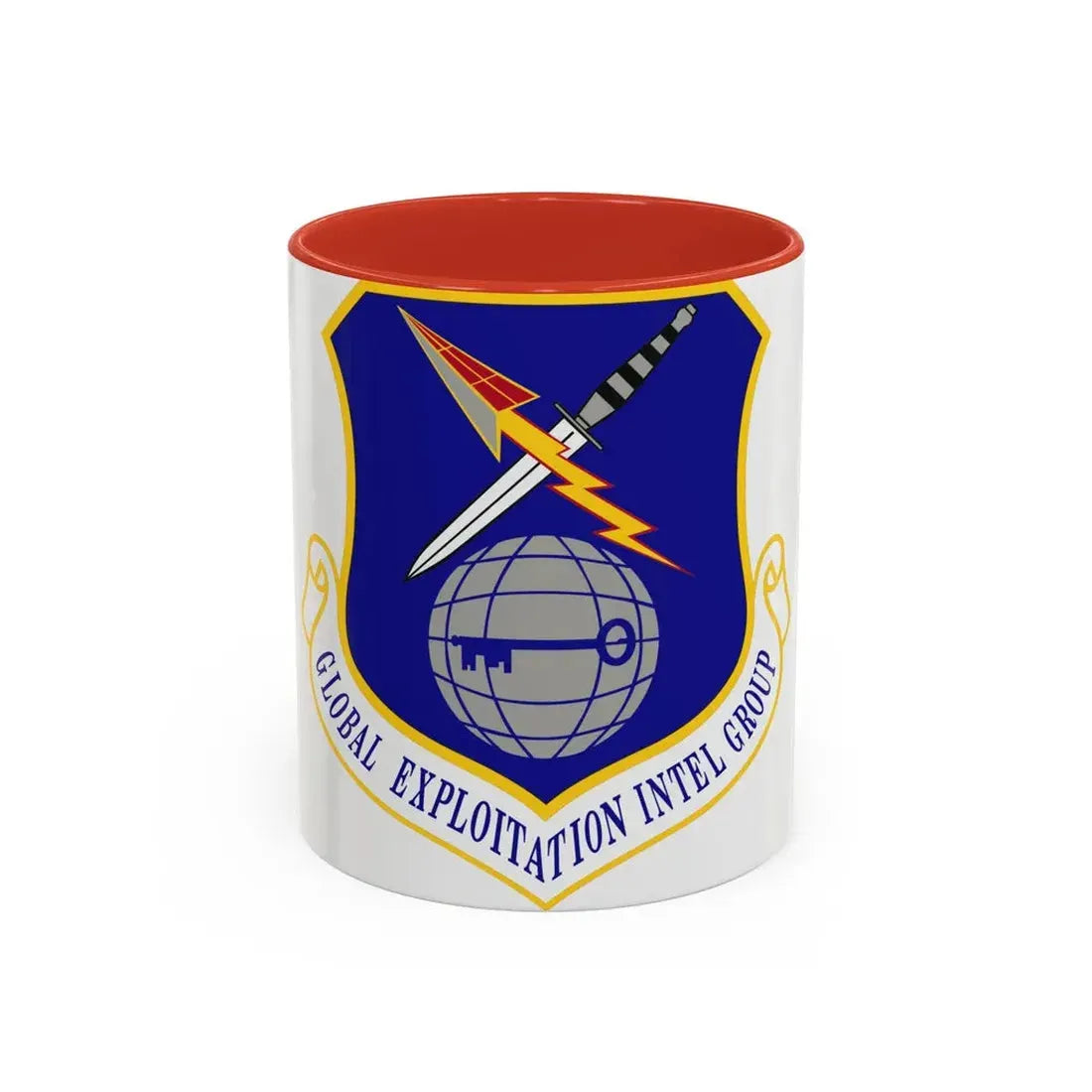 Global Exploitation Intelligence Group (U.S. Air Force) Accent Coffee Mug 11oz Red - Go Mug Yourself