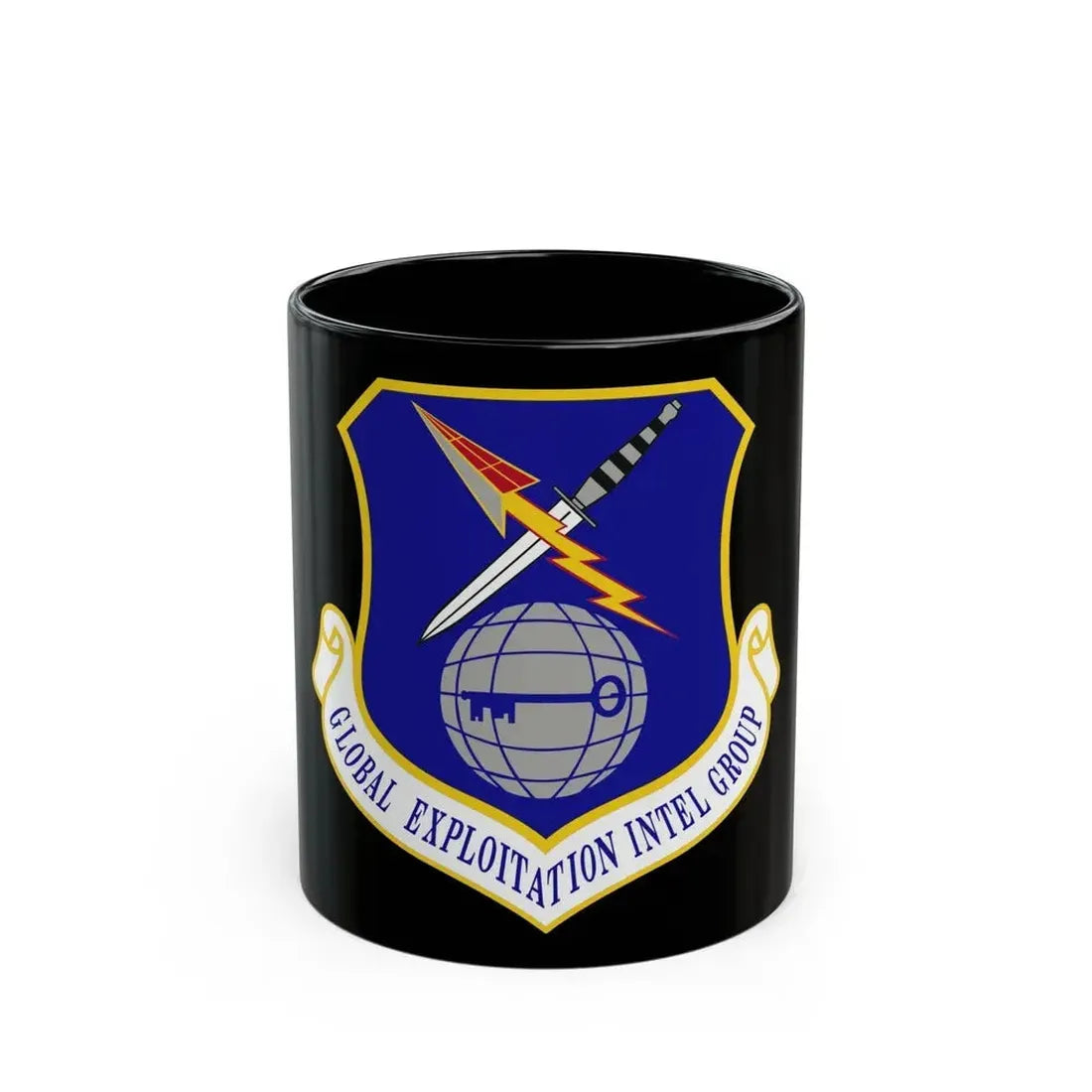 Global Exploitation Intelligence Group (U.S. Air Force) Black Coffee Mug 11oz - Go Mug Yourself