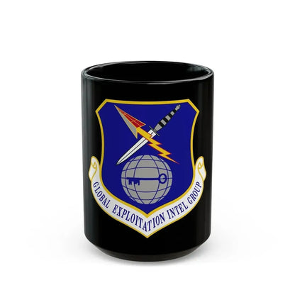 Global Exploitation Intelligence Group (U.S. Air Force) Black Coffee Mug 15oz - Go Mug Yourself