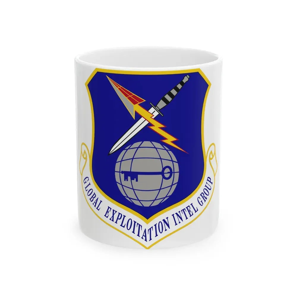 Global Exploitation Intelligence Group (U.S. Air Force) White Coffee Mug 11oz - Go Mug Yourself