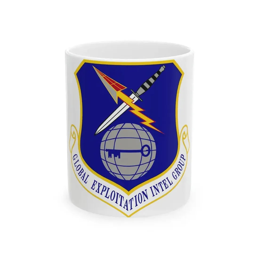 Global Exploitation Intelligence Group (U.S. Air Force) White Coffee Mug 11oz - Go Mug Yourself