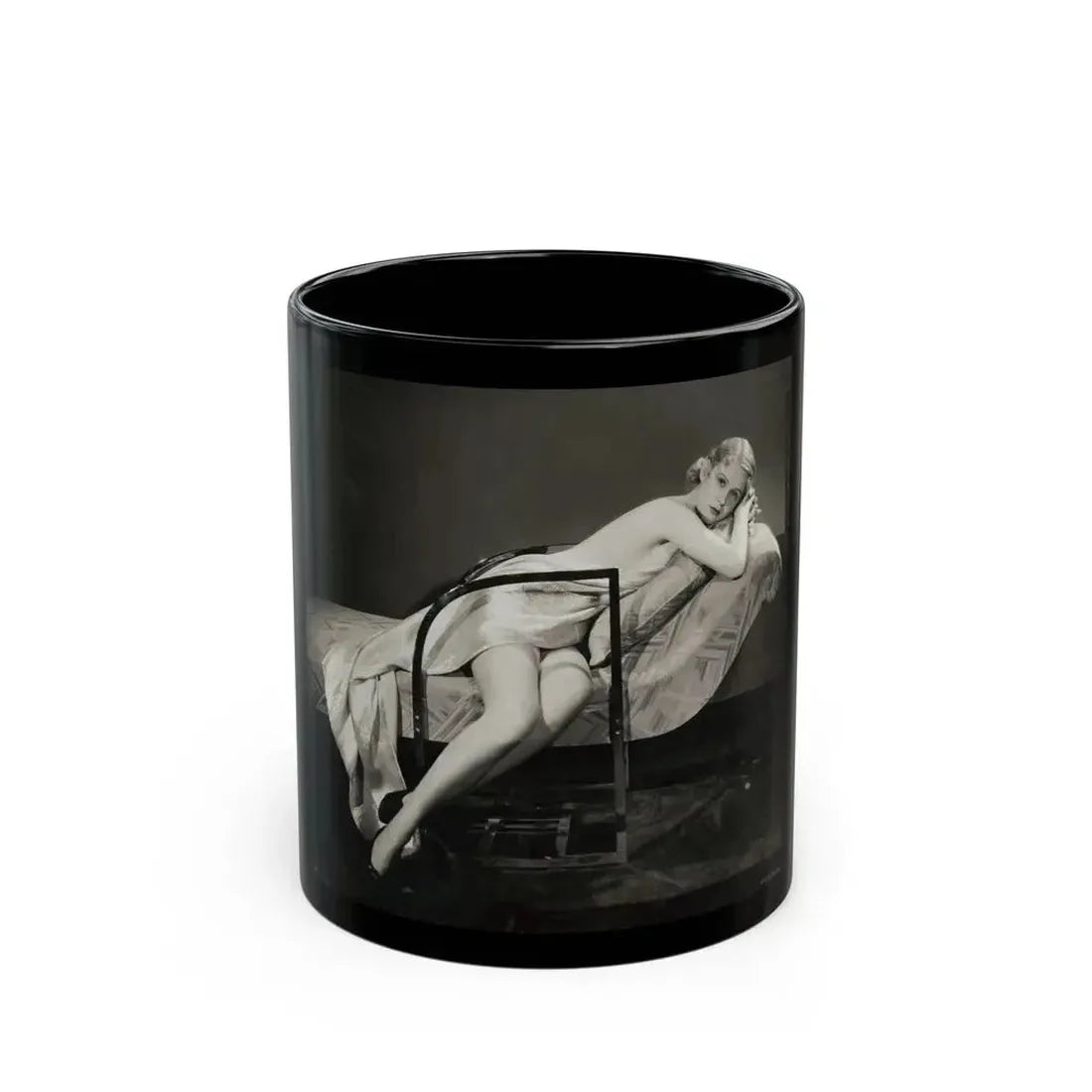 Gloria Stuart #01 (Vintage Female Icon) Black Coffee Mug 11oz - Go Mug Yourself