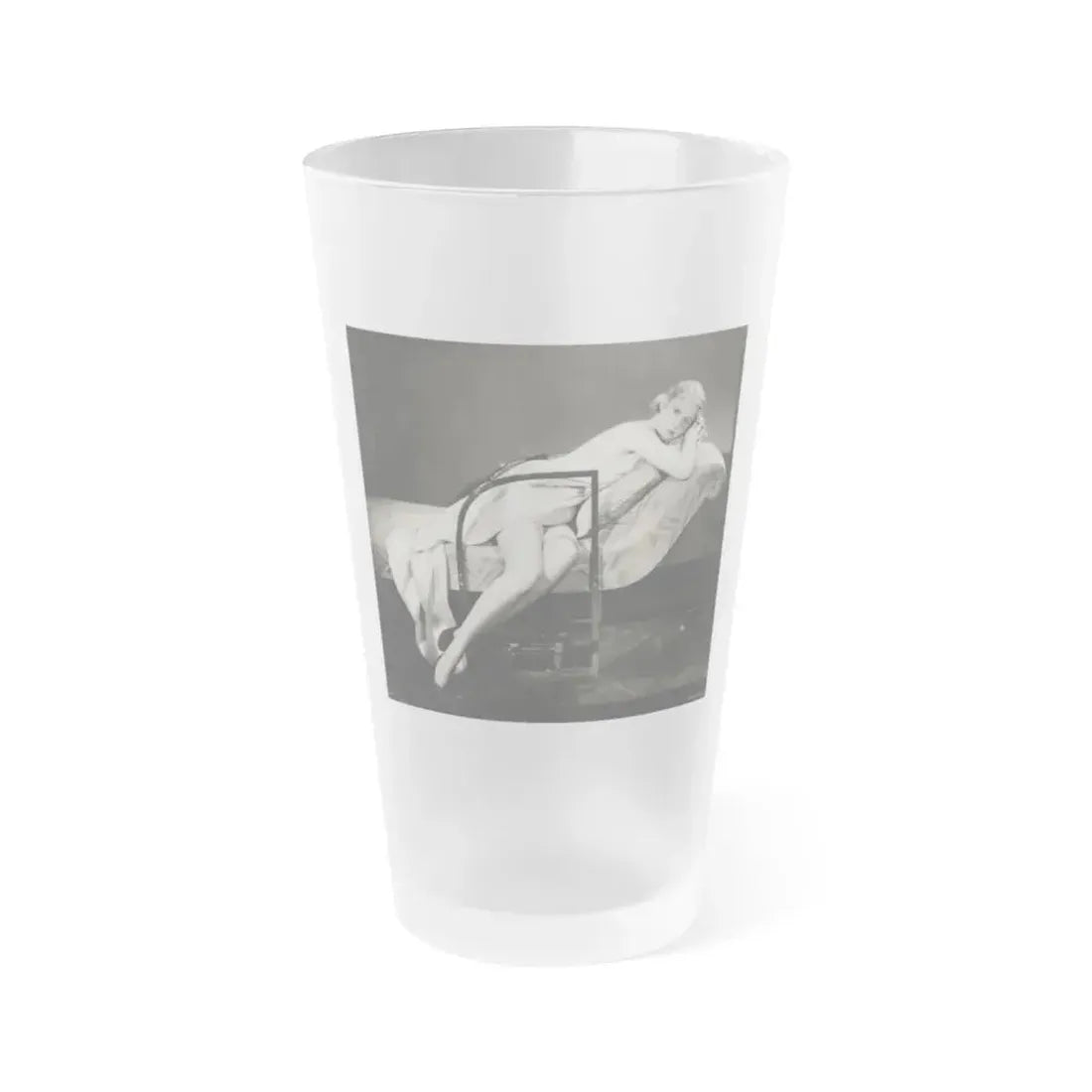 Gloria Stuart #01 (Vintage Female Icon) Frosted Pint Glass 16oz 16oz Frosted - Go Mug Yourself