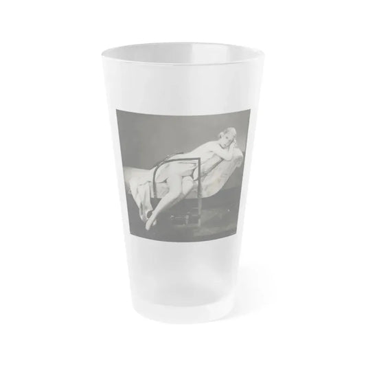 Gloria Stuart #01 (Vintage Female Icon) Frosted Pint Glass 16oz 16oz Frosted - Go Mug Yourself
