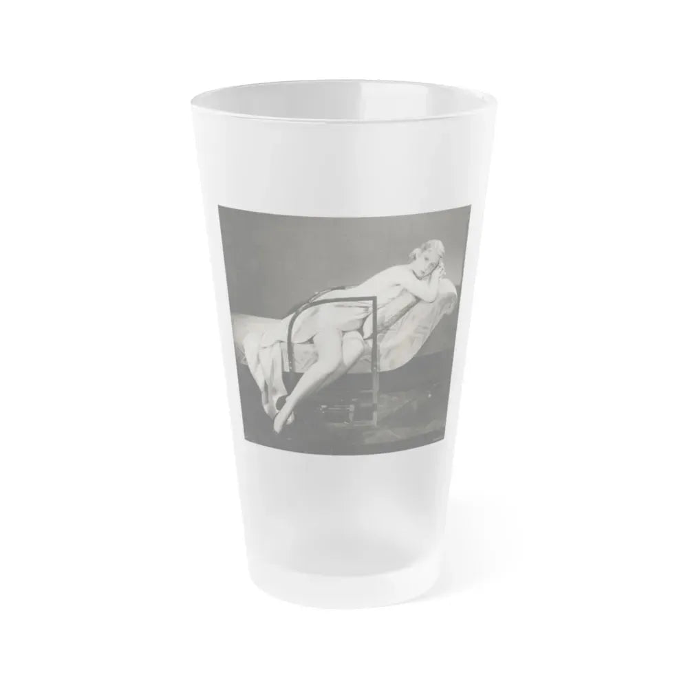 Gloria Stuart #01 (Vintage Female Icon) Frosted Pint Glass 16oz 16oz Frosted - Go Mug Yourself