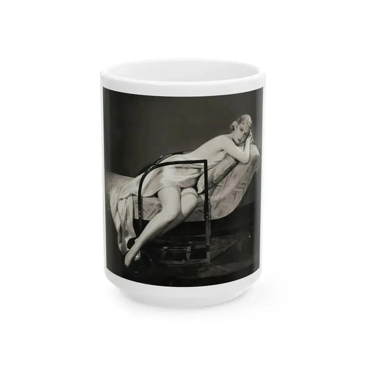 Gloria Stuart #01 (Vintage Female Icon) White Coffee Mug 15oz - Go Mug Yourself