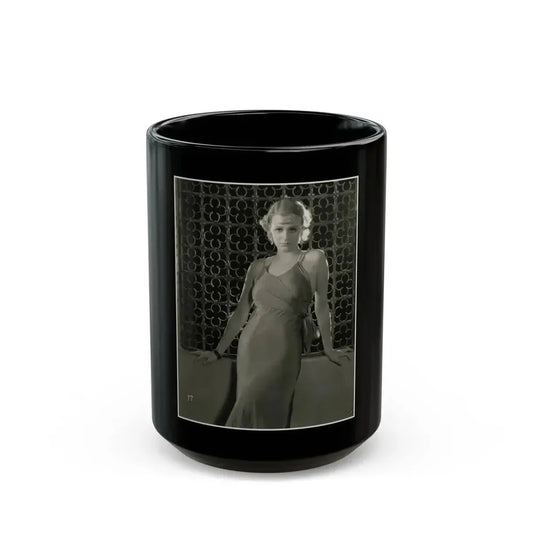 Gloria Stuart #04 (Vintage Female Icon) Black Coffee Mug 15oz - Go Mug Yourself