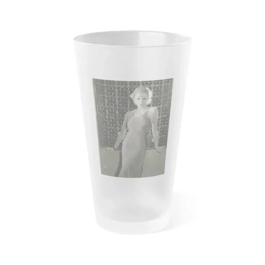 Gloria Stuart #04 (Vintage Female Icon) Frosted Pint Glass 16oz 16oz Frosted - Go Mug Yourself