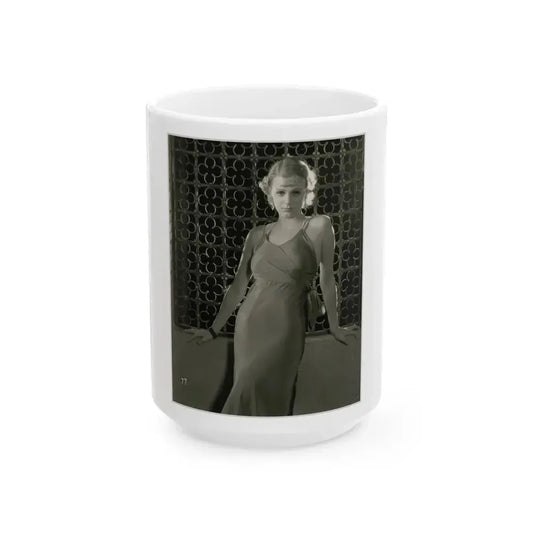 Gloria Stuart #04 (Vintage Female Icon) White Coffee Mug 15oz - Go Mug Yourself