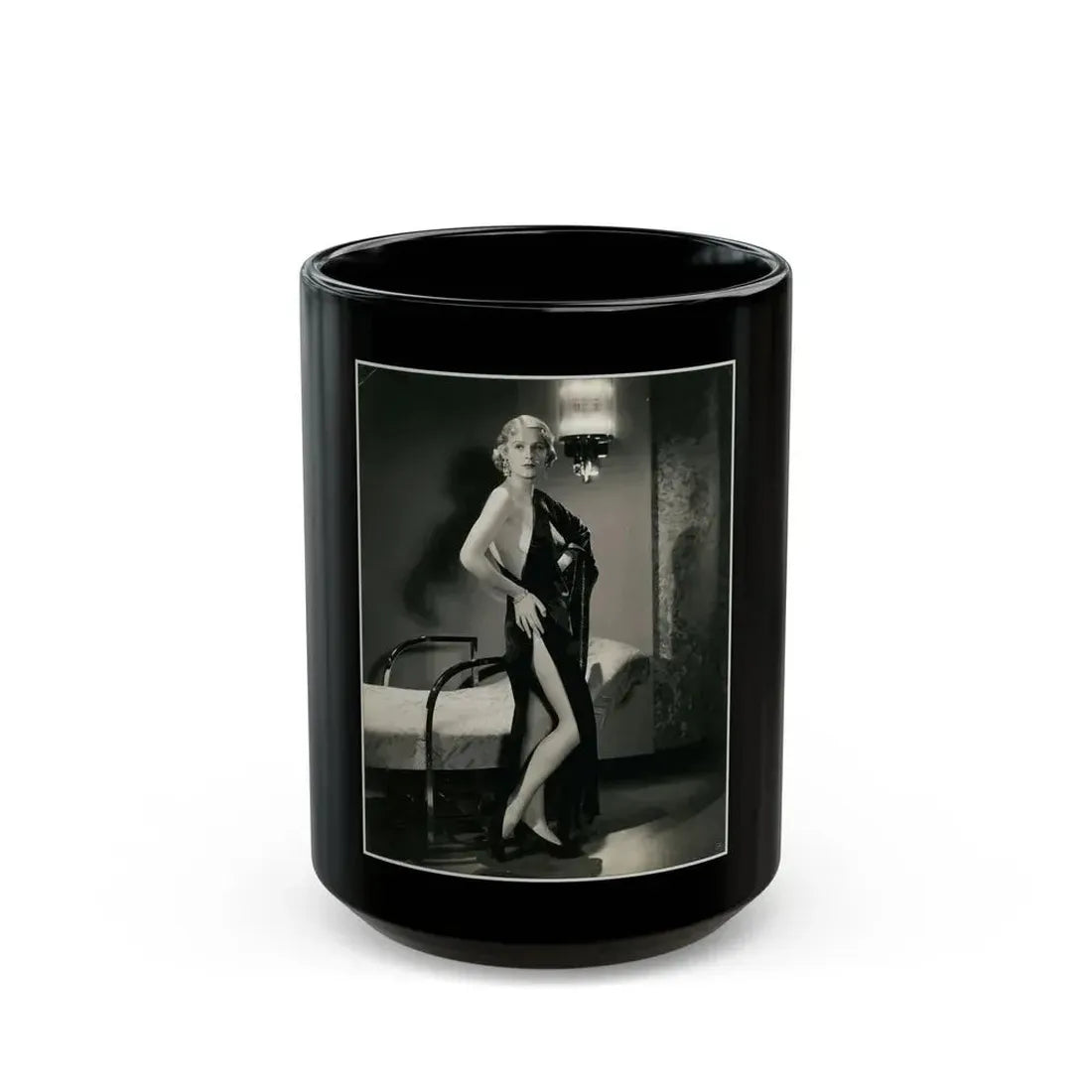 Gloria Stuart #05 (Vintage Female Icon) Black Coffee Mug 15oz - Go Mug Yourself