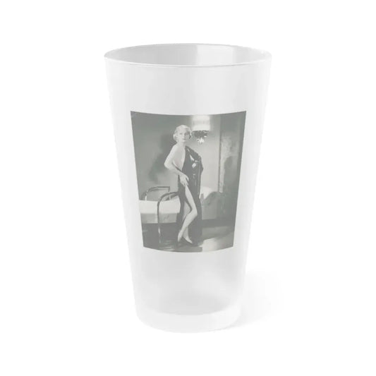Gloria Stuart #05 (Vintage Female Icon) Frosted Pint Glass 16oz 16oz Frosted - Go Mug Yourself