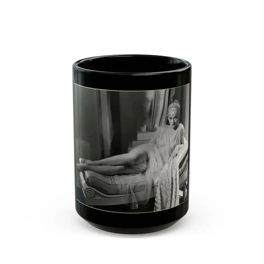 Gloria Stuart #09 (Vintage Female Icon) Black Coffee Mug 15oz - Go Mug Yourself