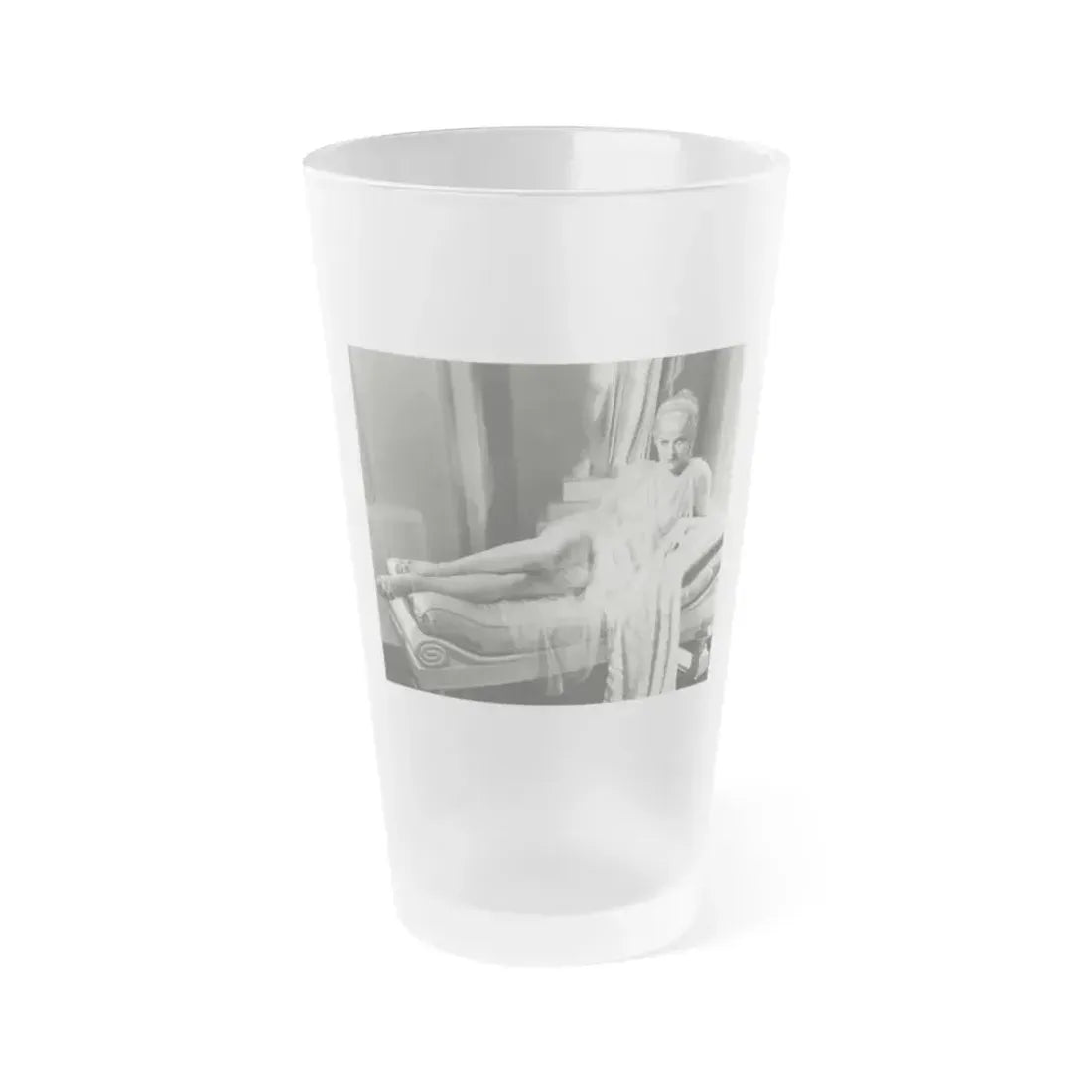 Gloria Stuart #09 (Vintage Female Icon) Frosted Pint Glass 16oz 16oz Frosted - Go Mug Yourself