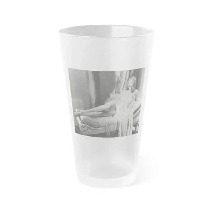 Gloria Stuart #09 (Vintage Female Icon) Frosted Pint Glass 16oz 16oz Frosted - Go Mug Yourself
