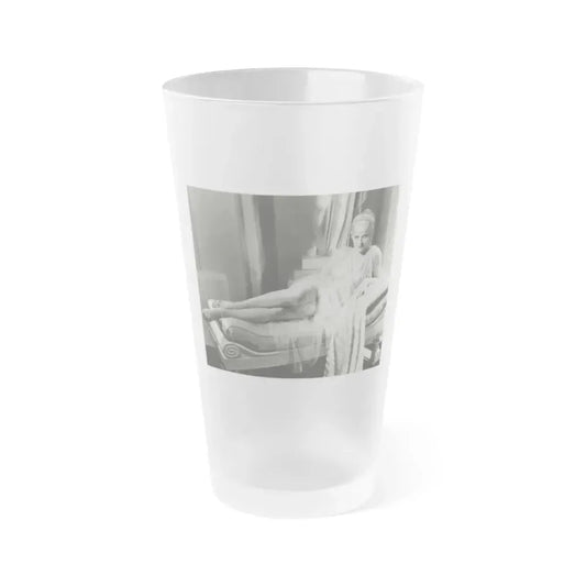 Gloria Stuart #09 (Vintage Female Icon) Frosted Pint Glass 16oz 16oz Frosted - Go Mug Yourself