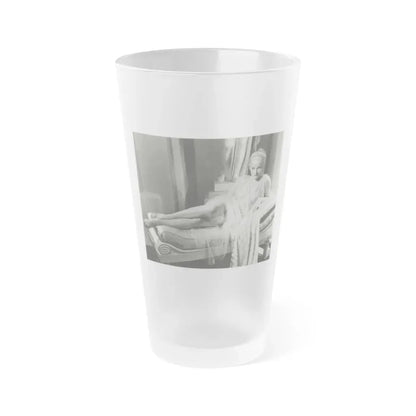 Gloria Stuart #09 (Vintage Female Icon) Frosted Pint Glass 16oz 16oz Frosted - Go Mug Yourself