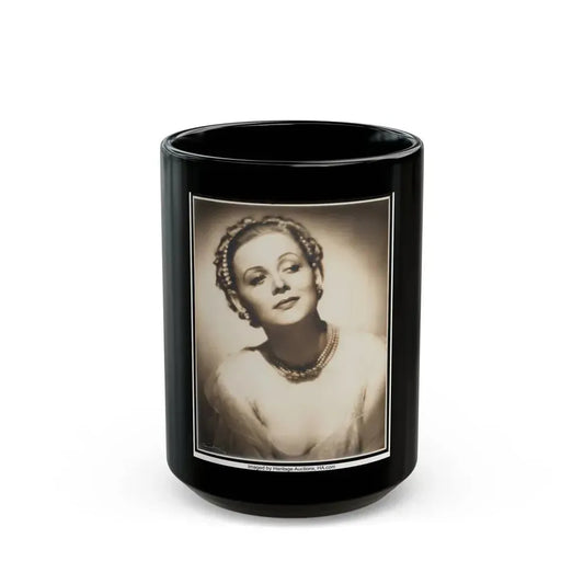 Gloria Stuart #11 (Vintage Female Icon) Black Coffee Mug 15oz - Go Mug Yourself
