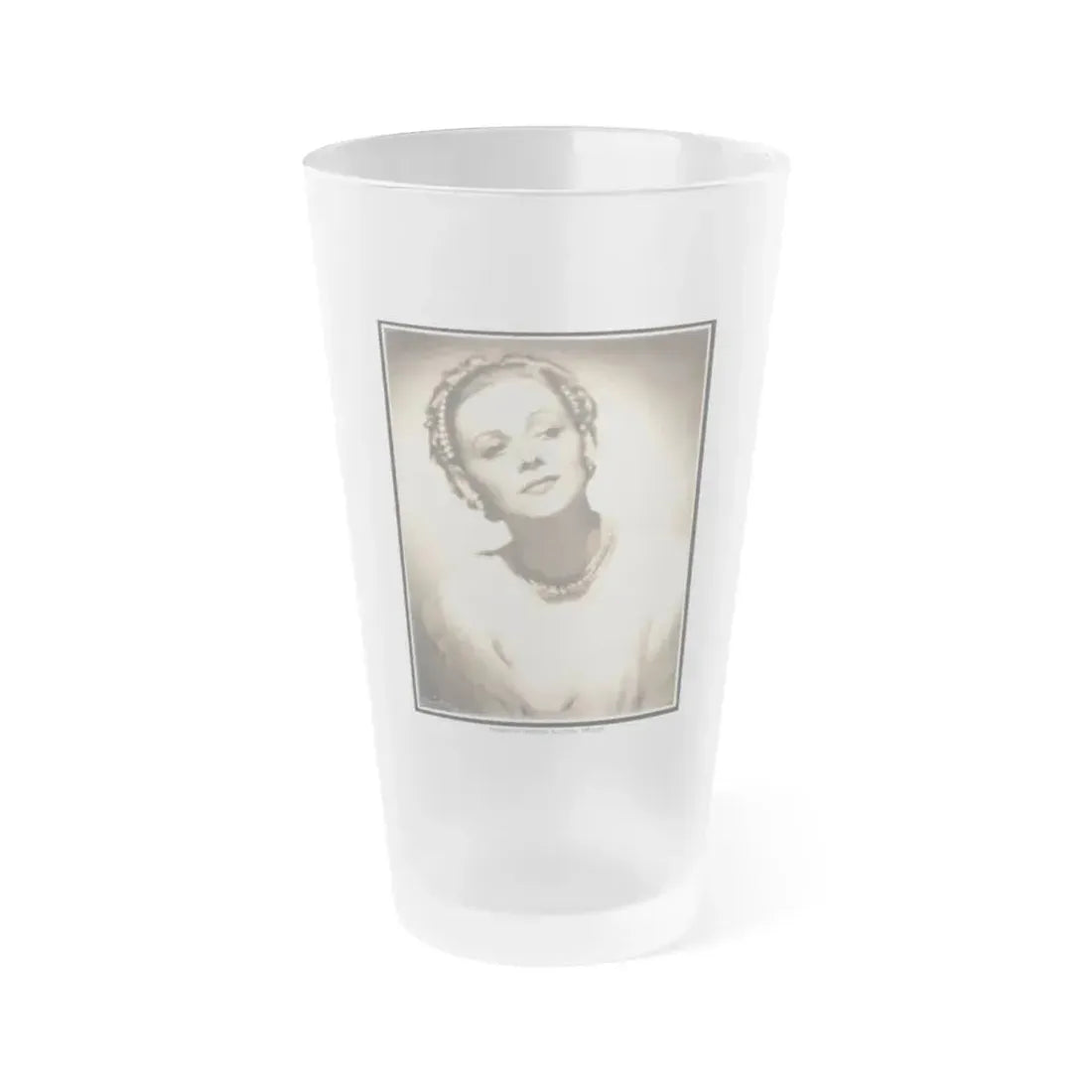 Gloria Stuart #11 (Vintage Female Icon) Frosted Pint Glass 16oz 16oz Frosted - Go Mug Yourself
