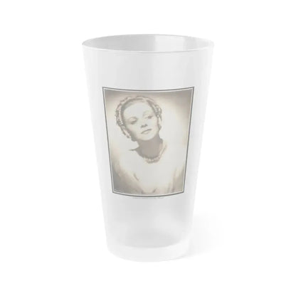 Gloria Stuart #11 (Vintage Female Icon) Frosted Pint Glass 16oz 16oz Frosted - Go Mug Yourself