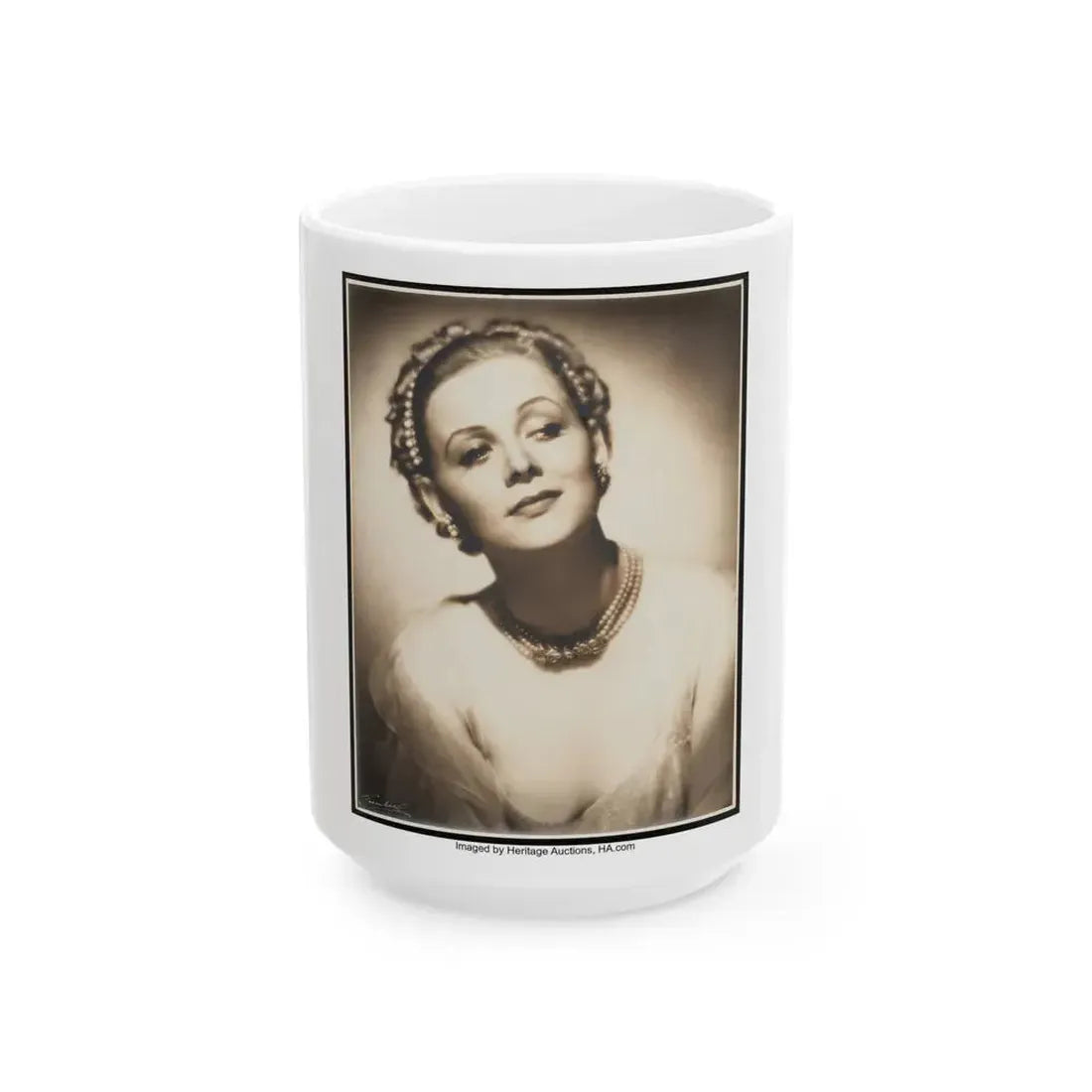 Gloria Stuart #11 (Vintage Female Icon) White Coffee Mug 15oz - Go Mug Yourself