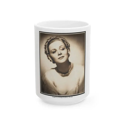 Gloria Stuart #11 (Vintage Female Icon) White Coffee Mug 15oz - Go Mug Yourself