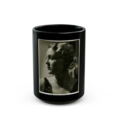 Gloria Stuart #12 (Vintage Female Icon) Black Coffee Mug 15oz - Go Mug Yourself