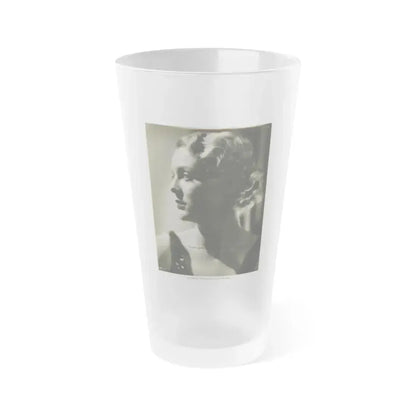 Gloria Stuart #12 (Vintage Female Icon) Frosted Pint Glass 16oz 16oz Frosted - Go Mug Yourself