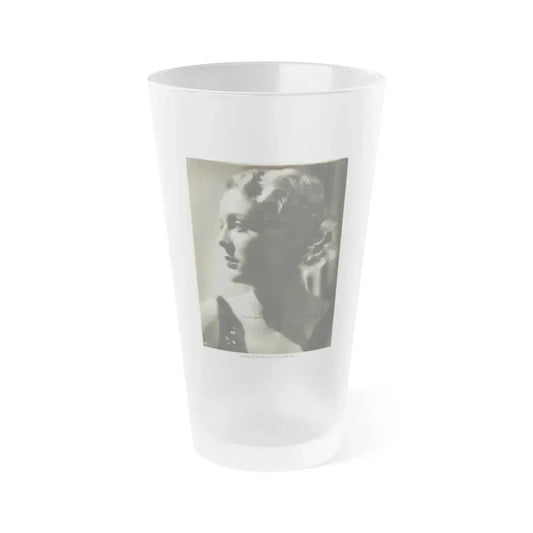 Gloria Stuart #12 (Vintage Female Icon) Frosted Pint Glass 16oz 16oz Frosted - Go Mug Yourself