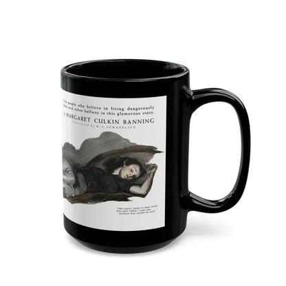 Glorious Nerve (1), Redbook, January 1938 - Black Coffee Mug - Go Mug Yourself