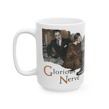 Glorious Nerve (1), Redbook, January 1938 - White Coffee Mug-Go Mug Yourself