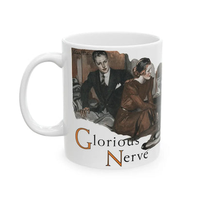 Glorious Nerve (1), Redbook, January 1938 - White Coffee Mug-Go Mug Yourself