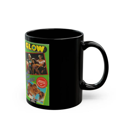 GLOW GORGEOUS LADIES OF WRESTLING (VHS COVER) - Black Coffee Mug-Go Mug Yourself