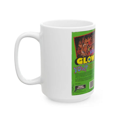 GLOW GORGEOUS LADIES OF WRESTLING (VHS COVER) - White Coffee Mug-Go Mug Yourself