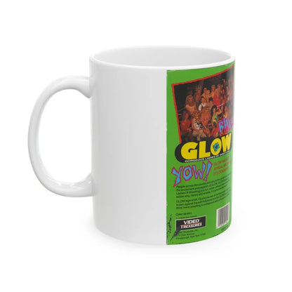 GLOW GORGEOUS LADIES OF WRESTLING (VHS COVER) - White Coffee Mug-Go Mug Yourself