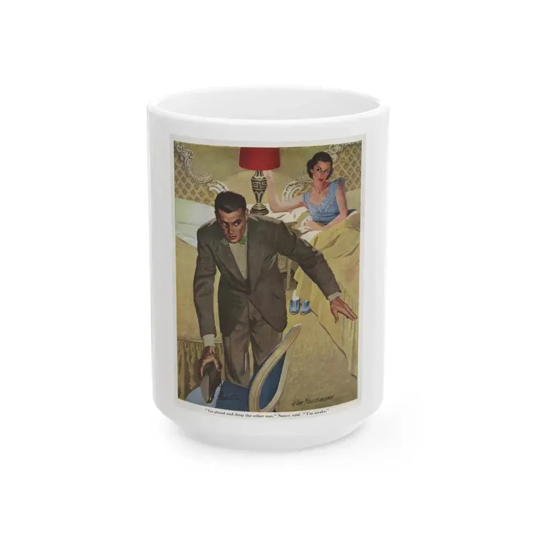 Go ahead and drop the oher one... The Saturday Evening Post illustration - White Coffee Mug 15oz - Go Mug Yourself
