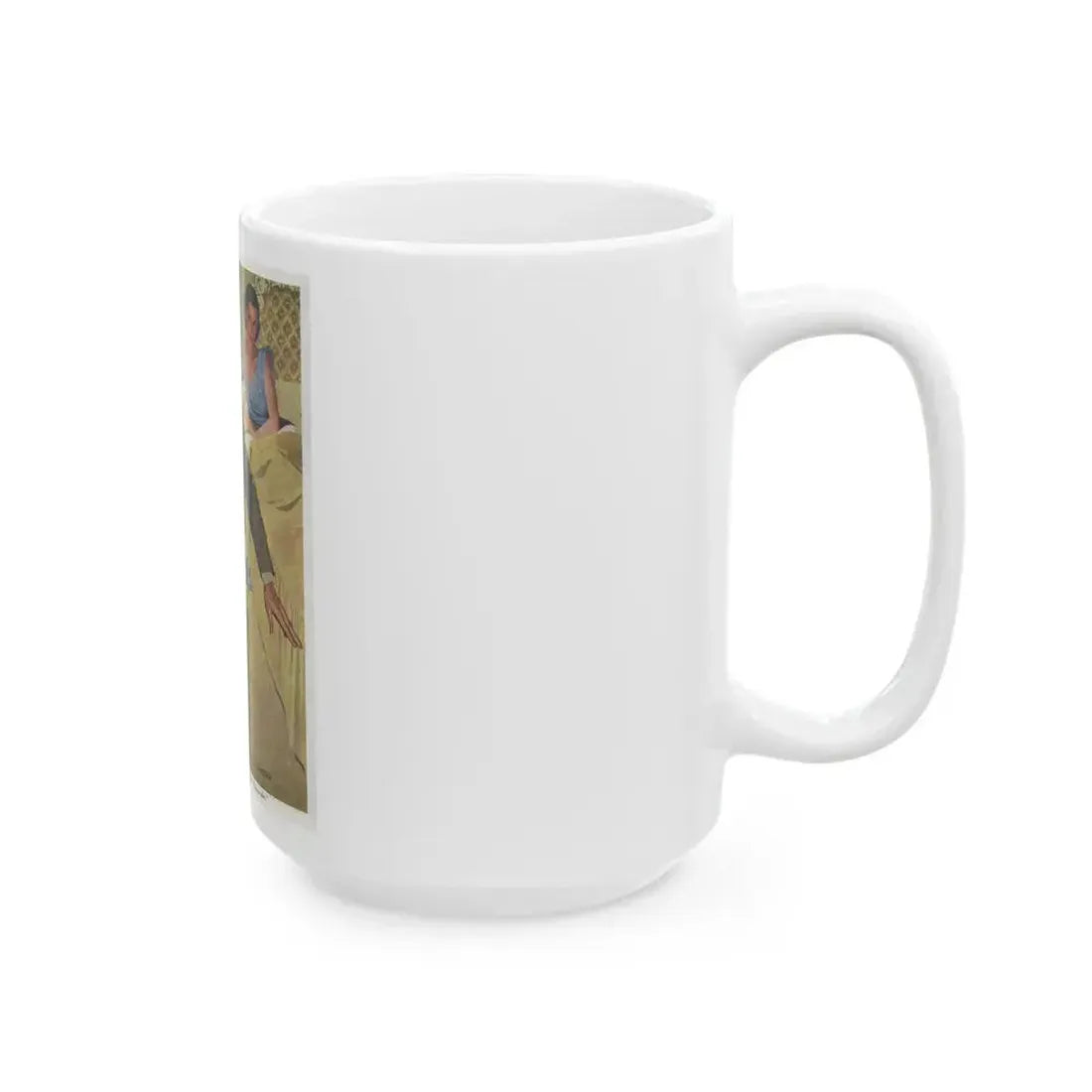 Go ahead and drop the oher one... The Saturday Evening Post illustration - White Coffee Mug - Go Mug Yourself
