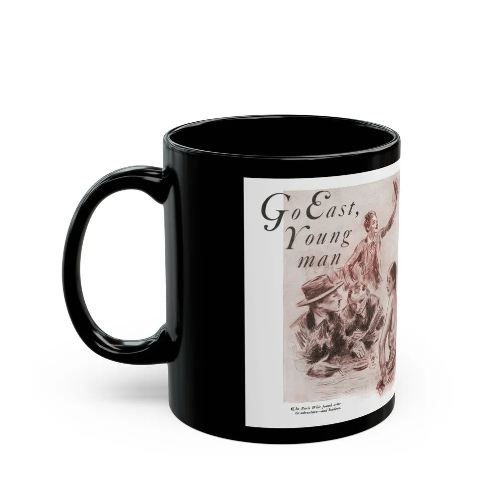 Go East, Young man (1), Nashs Pall Mall magazine, July 1931 - Black Coffee Mug-Go Mug Yourself