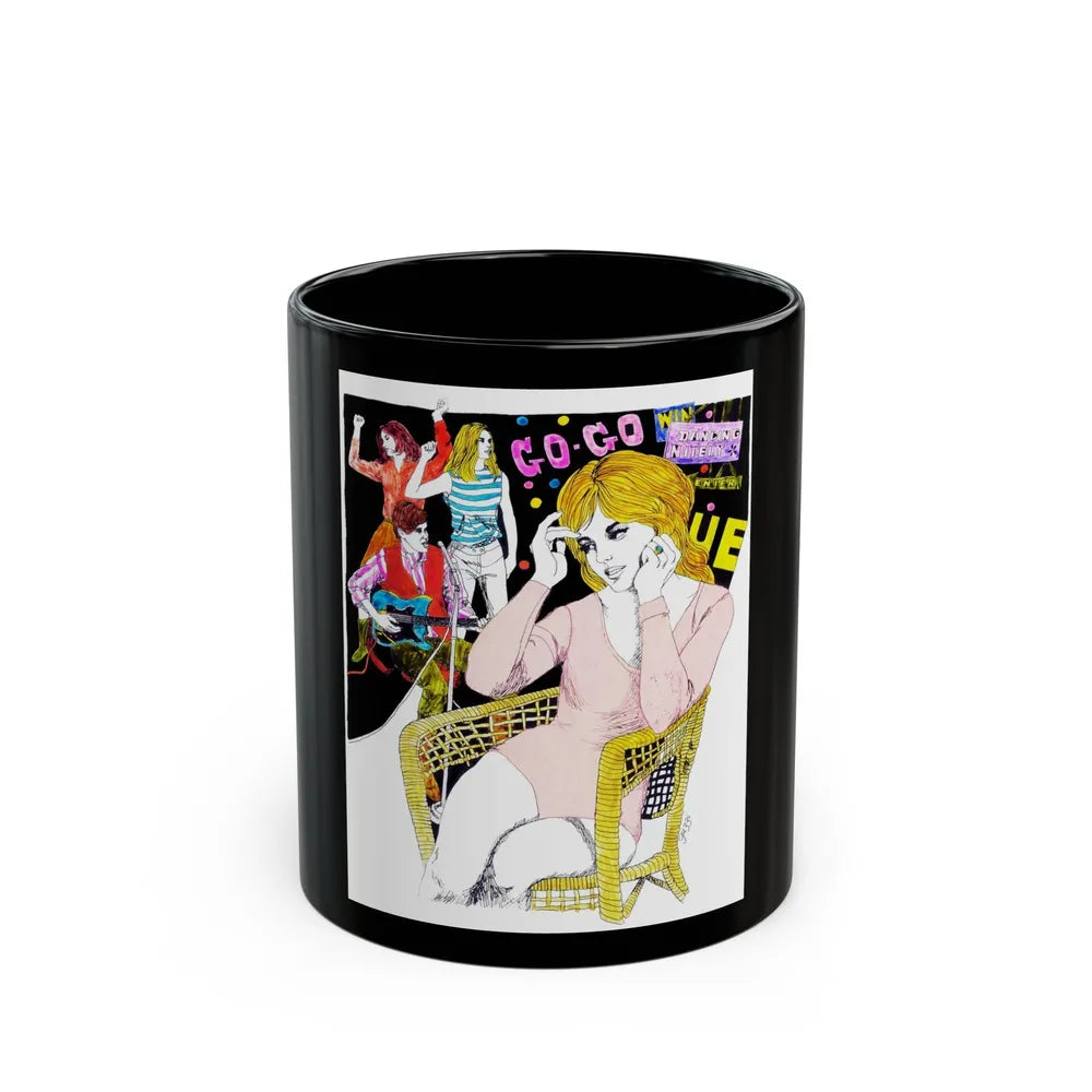 Go-Go Pin Music - Black Coffee Mug-11oz-Go Mug Yourself