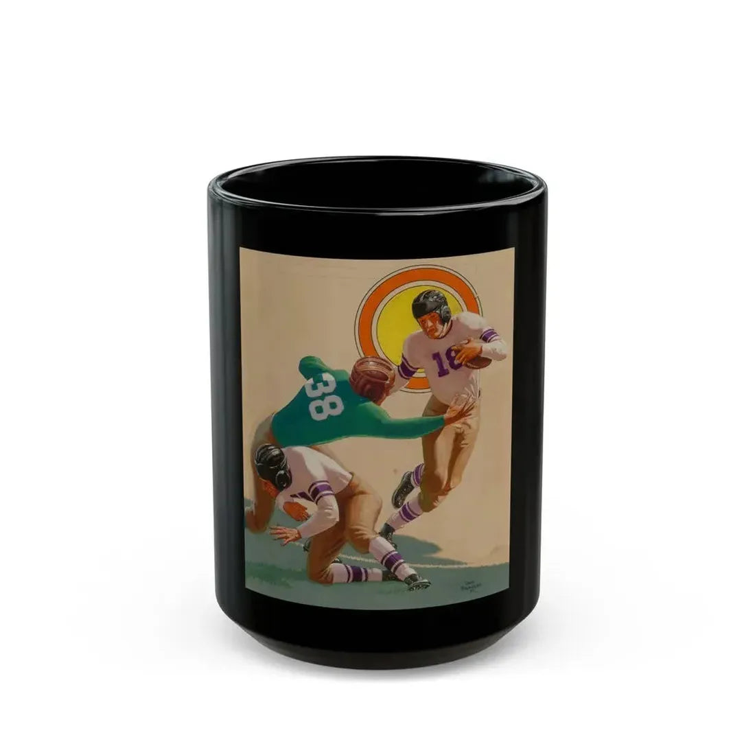 Go Northwestern Go! Street & Smith's Sport Story Magazine Cover, November 2, 1937 - Black Coffee Mug 15oz - Go Mug Yourself