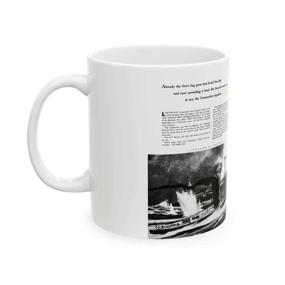 Go To Closer Quarters (1), Adventure, April 1953 - White Coffee Mug-Go Mug Yourself