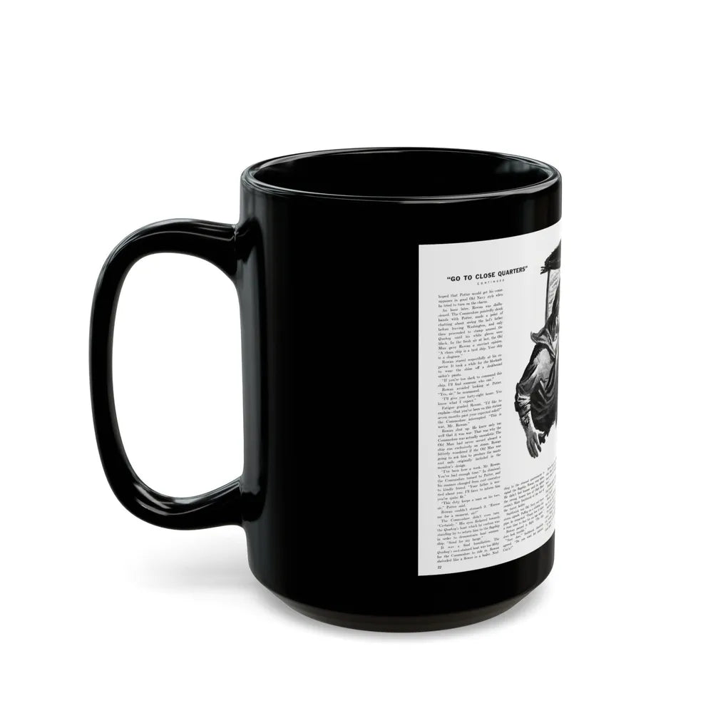 Go To Closer Quarters (2), Adventure, April 1953 - Black Coffee Mug-Go Mug Yourself